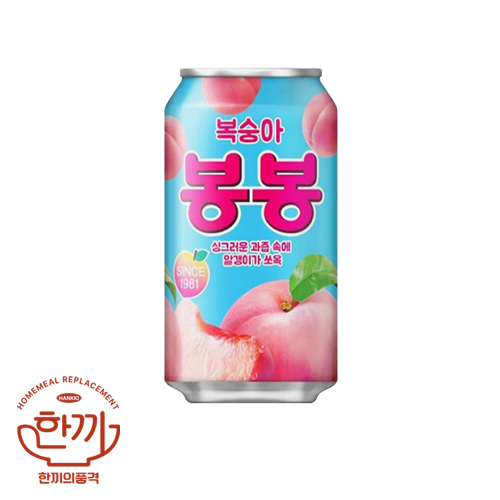 복숭아봉봉(뚱)340ml캔(해태음료)