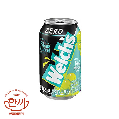 웰치스(제로)샤인머스캣(뚱)355ml캔(농심)