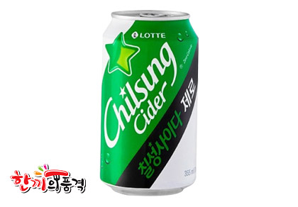 칠성사이다(제로)355ml캔(무바코드)