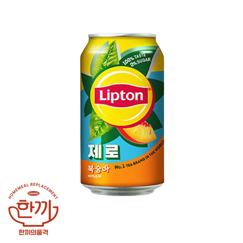 립톤복숭아제로(뚱)355ml캔(롯데칠성)