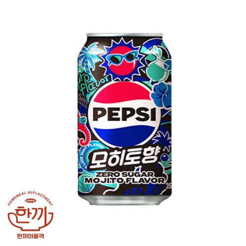 펩시콜라(제로)모히토향355ml캔(롯데칠성)
